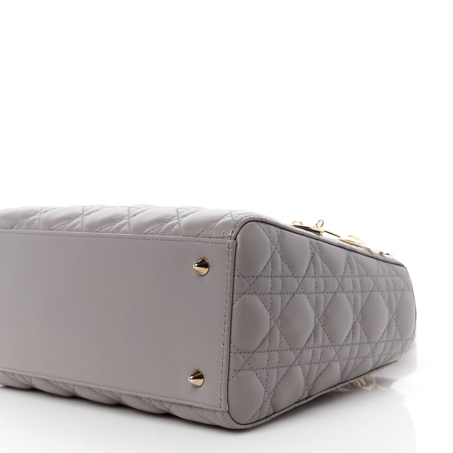 Lambskin Cannage Medium Lady Dior Grey