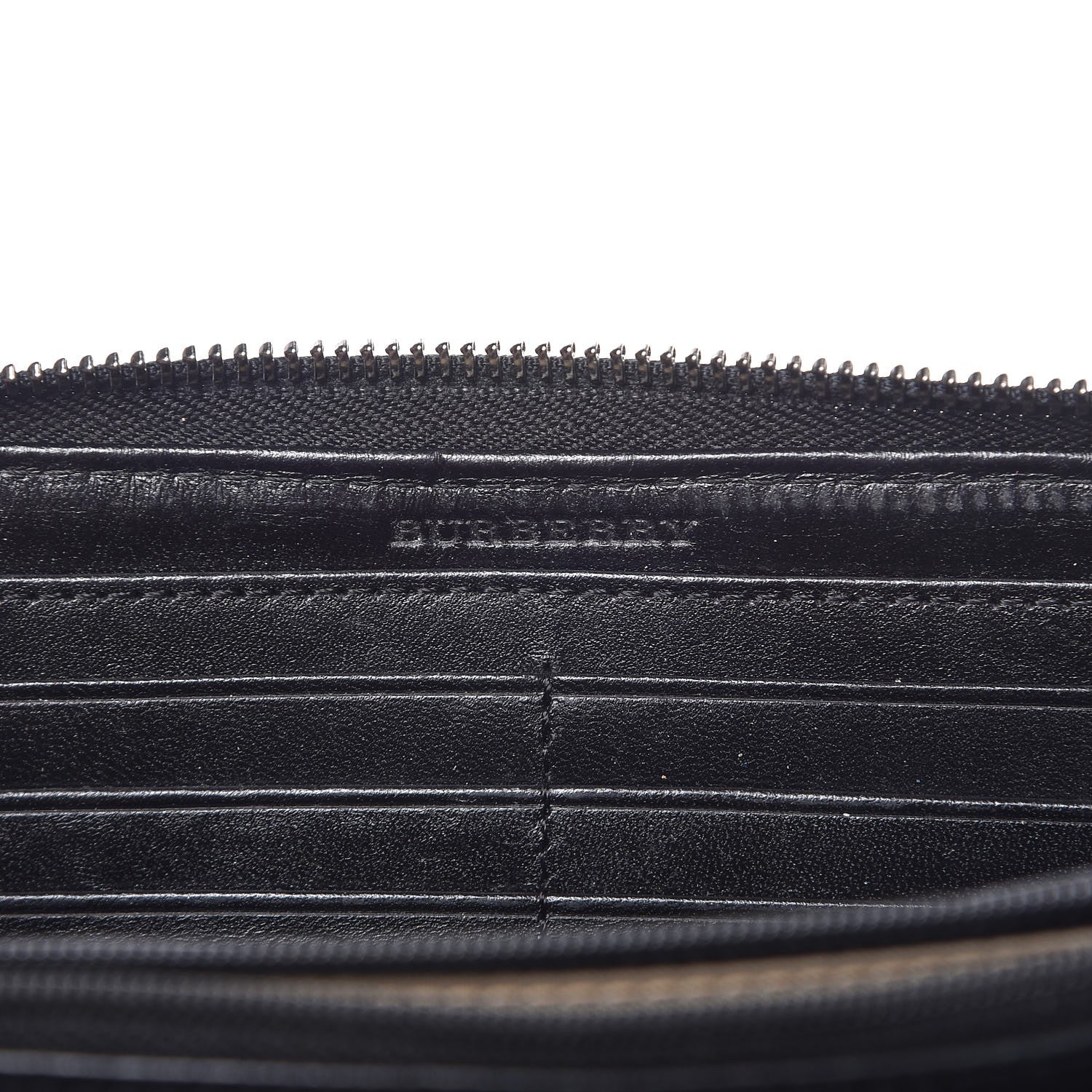 Burberry Supernova Check Large Ziggy Zip Around Wallet Black 6 of 9