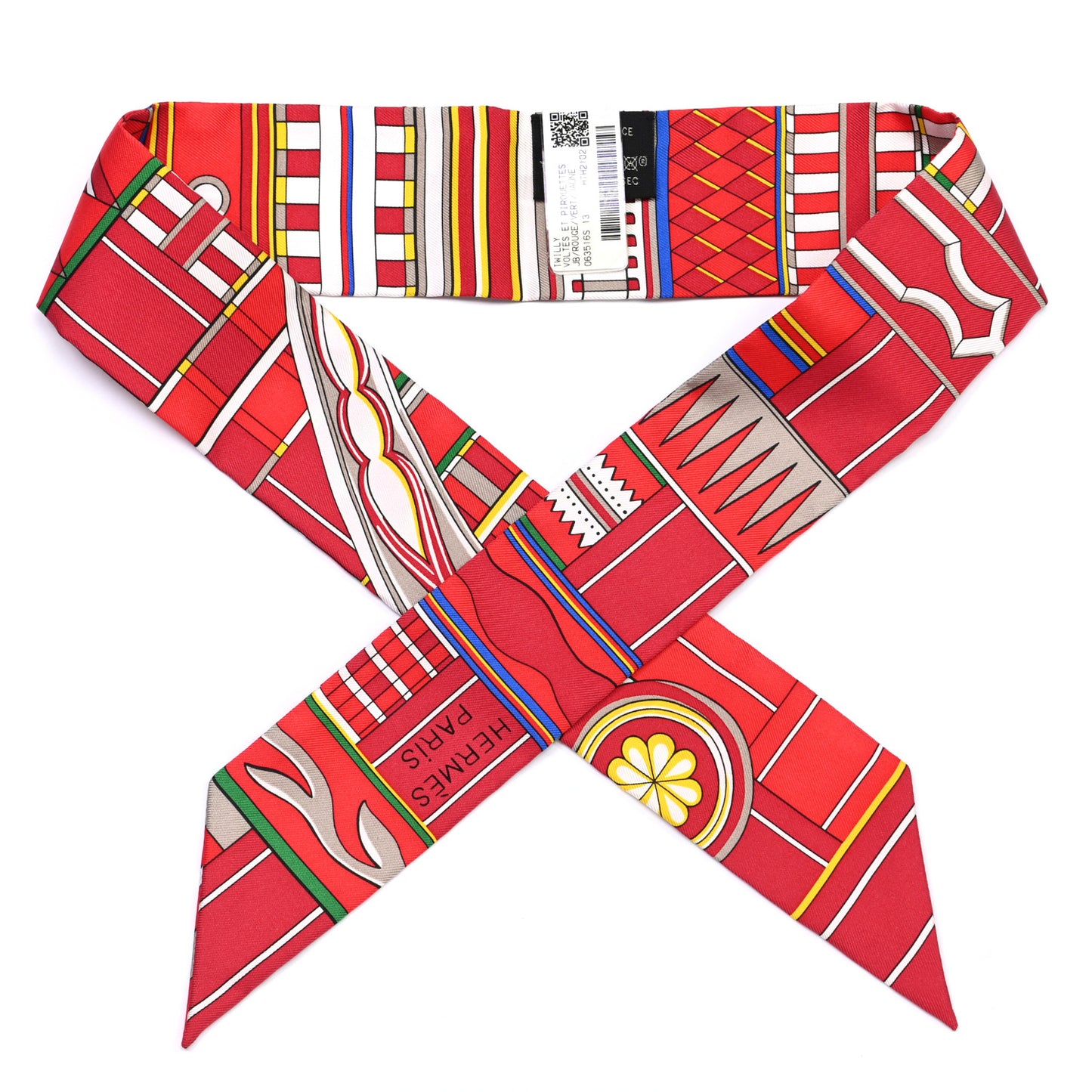 Silk Voltes Et Pirouettes Twilly Rouge Vert Jaune