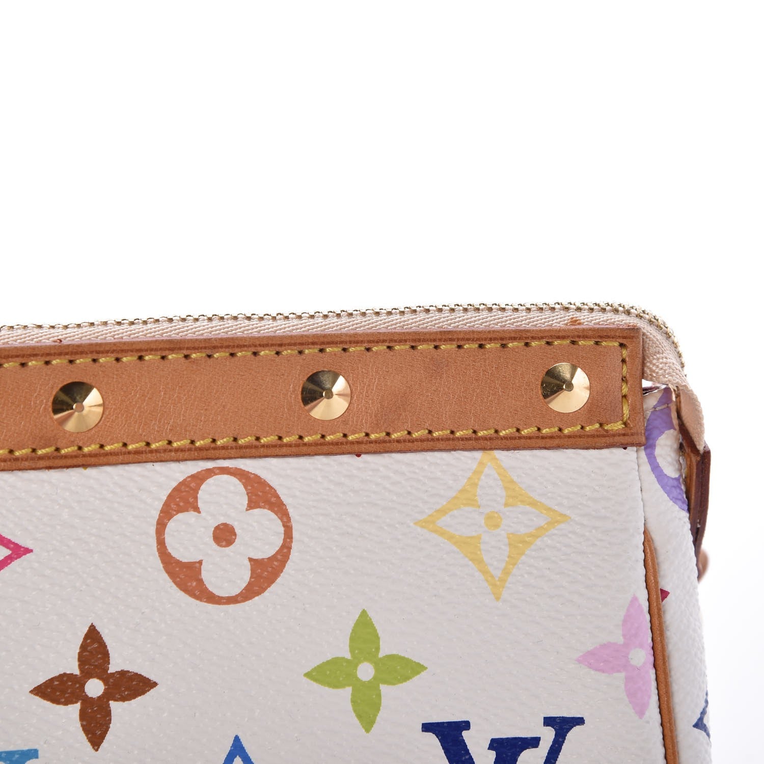 Louis Vuitton Monogram Multicolor Pochette Accessories White 10 of 12