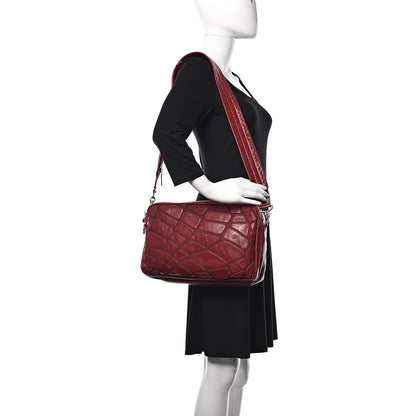 Chanel Lambskin Jersey Scales Camera Case Bordeaux 2 of 11