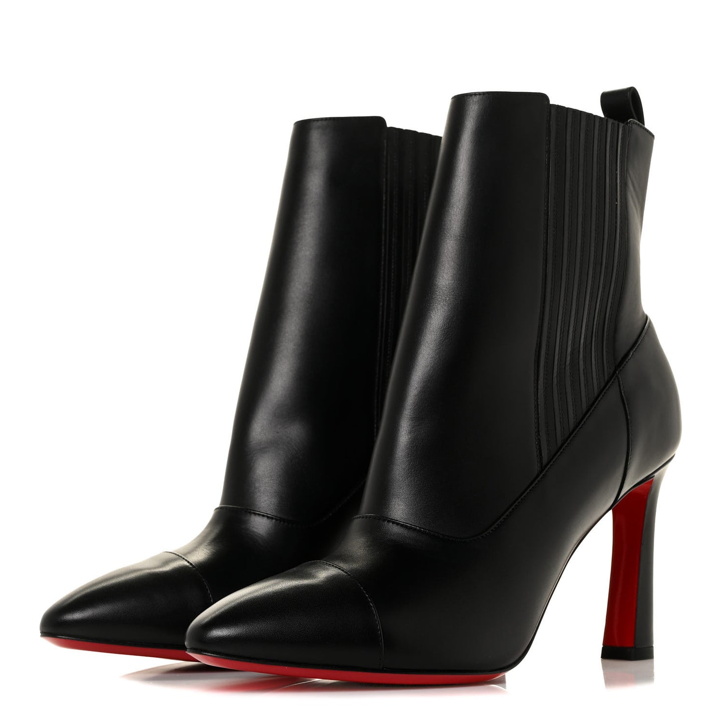 Calfskin Shine Me In The 90s 85 Ankle Boots 39.5 Black
