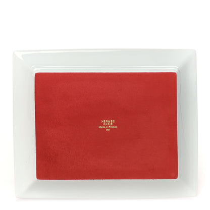 Hermes Porcelain Sellier Change Tray Rouge Or 3 of 6