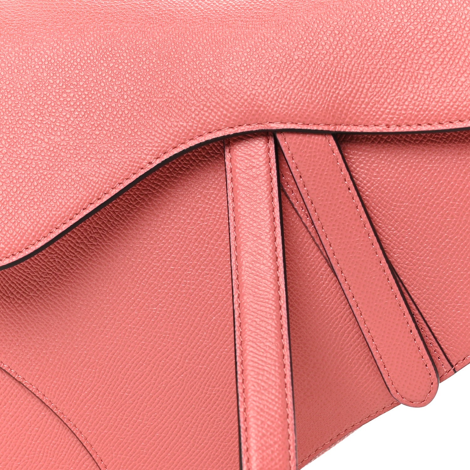 Christian Dior Grained Calfskin Saddle Bag Pink 8 of 10