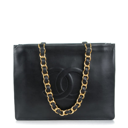 Chanel Lambskin CC Tote Black 1 of 8