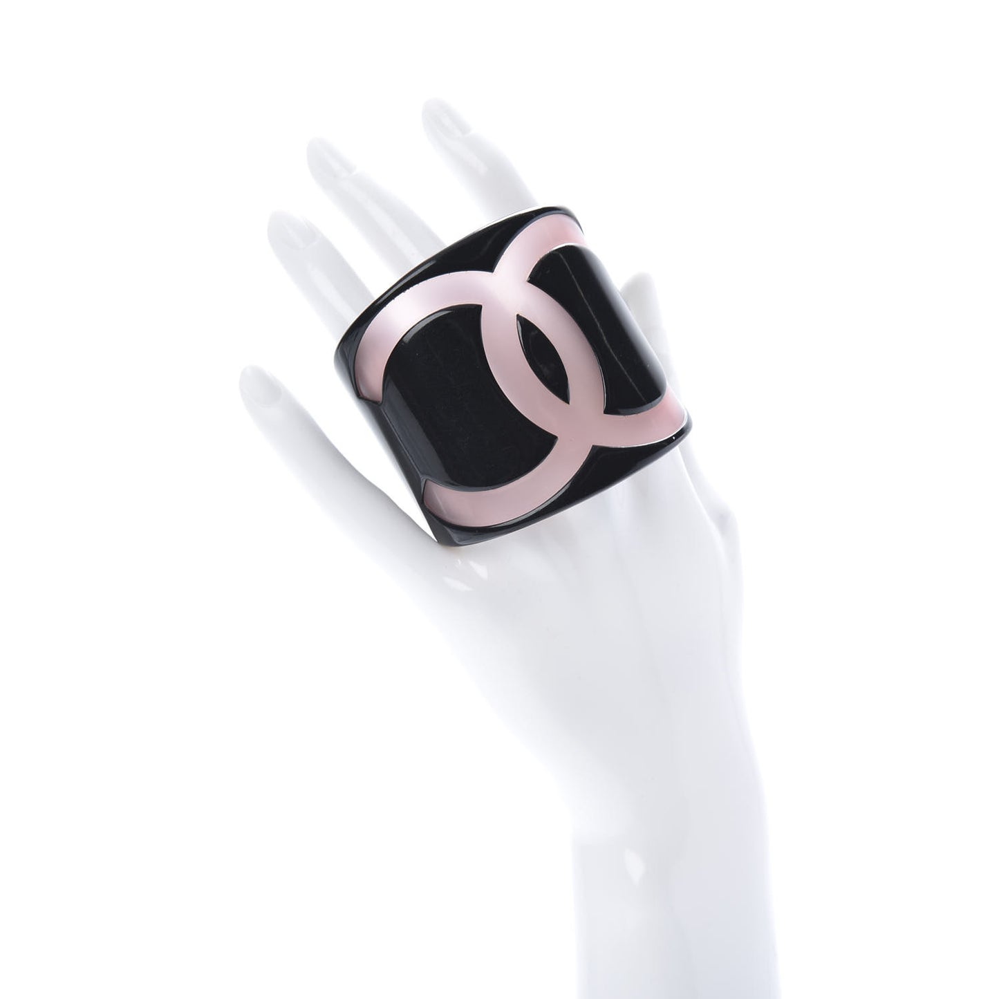 Resin CC Wide Cuff Black Pink