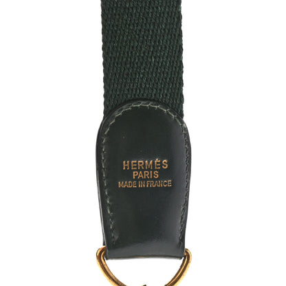Hermes Toile Box Shoulder Strap Vert Fonce 5 of 5