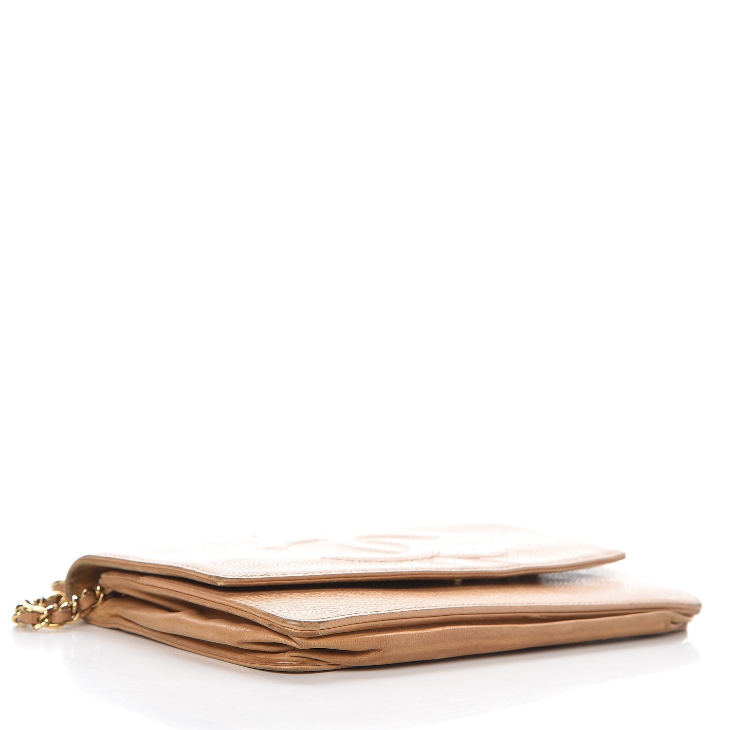 Chanel Caviar Timeless CC Wallet On Chain WOC Beige 4 of 16