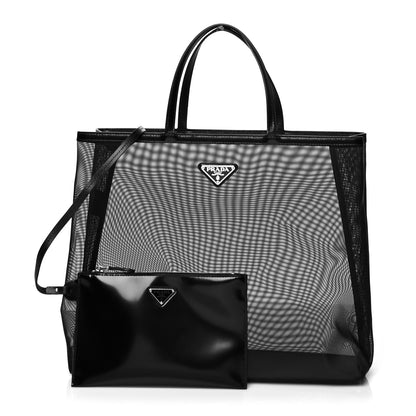 Prada Mesh Tote Bag Black 1 of 10