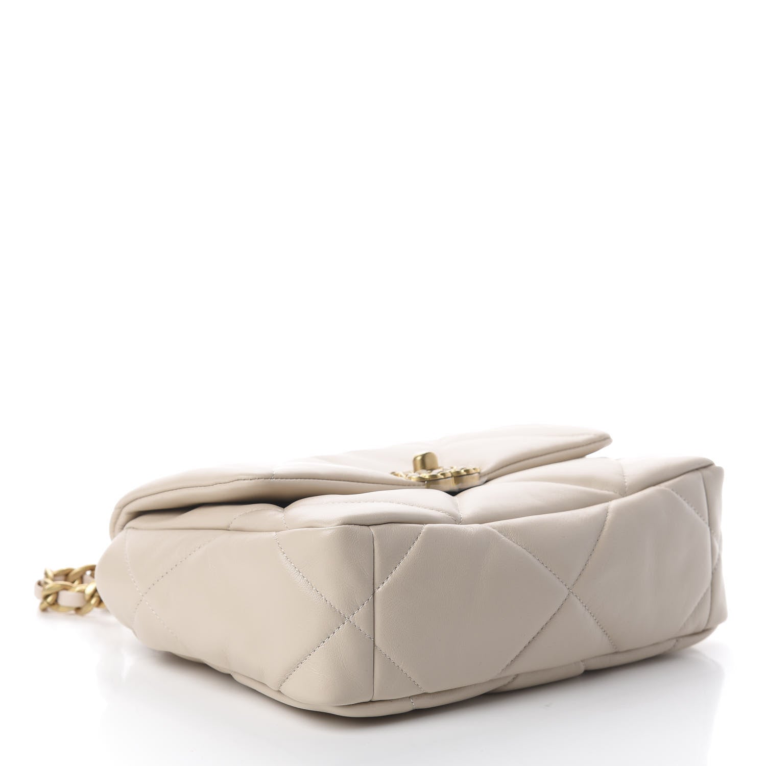 Chanel Goatskin Quilted Medium 19 Flap Beige 3 of 9