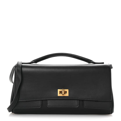 Balenciaga Smooth Calfskin Small Bel Air Clutch On Strap Black 1 of 9