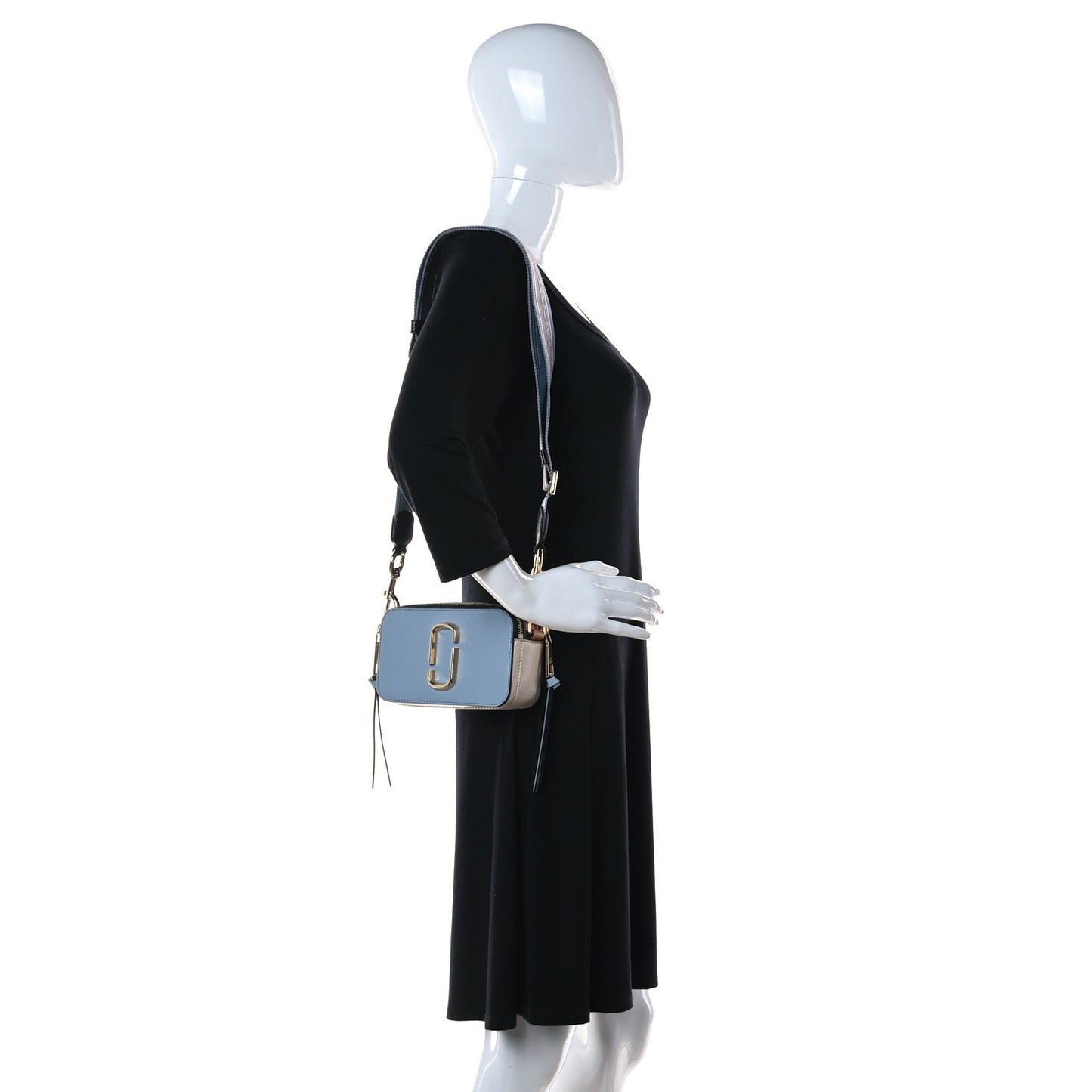 Saffiano Small Snapshot Camera Bag Skyline Blue