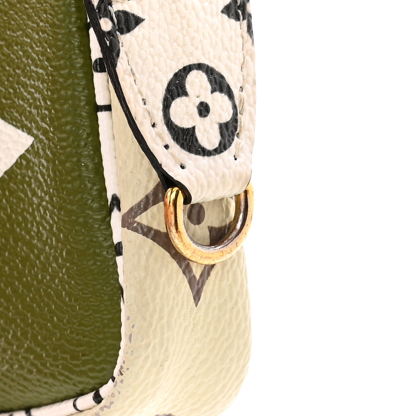 Monogram Giant Micro Pochette Accessories Kaki White