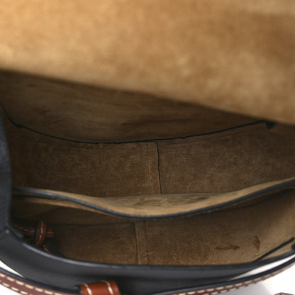 Loewe Grained Calfskin Small Gate Crossbody Bag Pecan Black 5 of 10