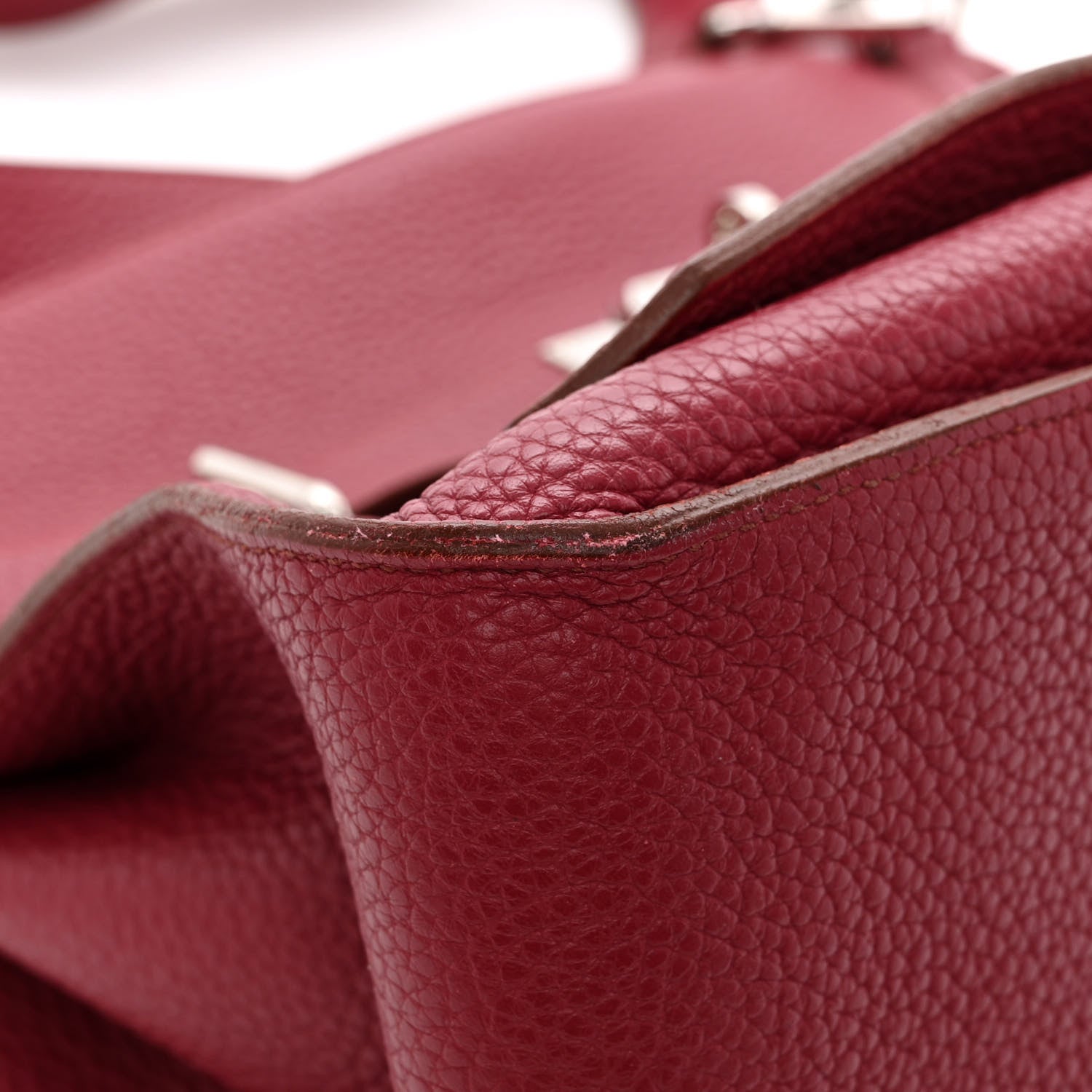 Hermes Taurillon Clemence Jypsiere 34 Rubis 16 of 17
