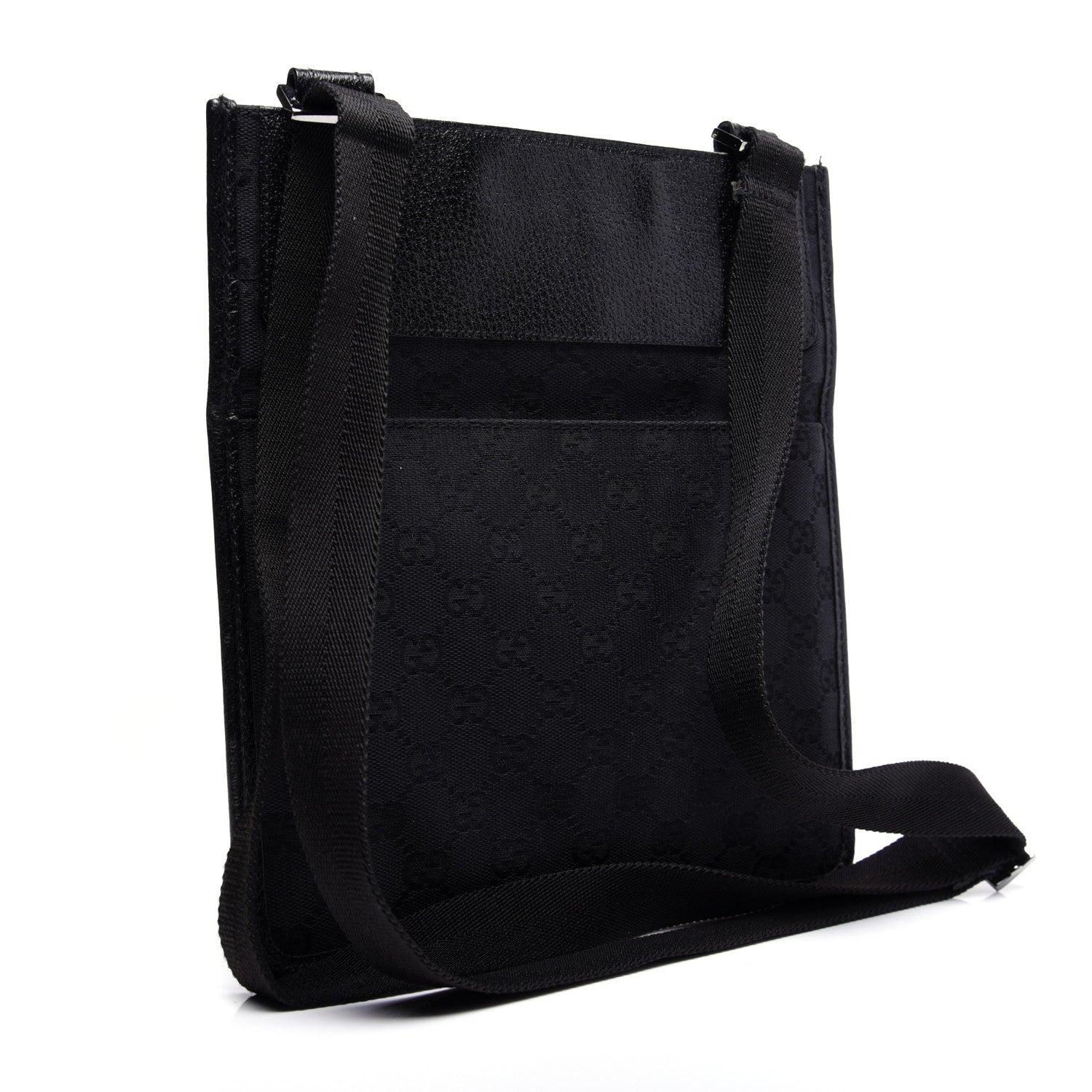 Gucci Monogram Messenger Crossbody Bag Black 3 of 10