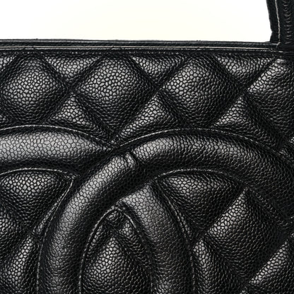 Chanel Caviar Quilted Medallion Tote Black 15 of 19