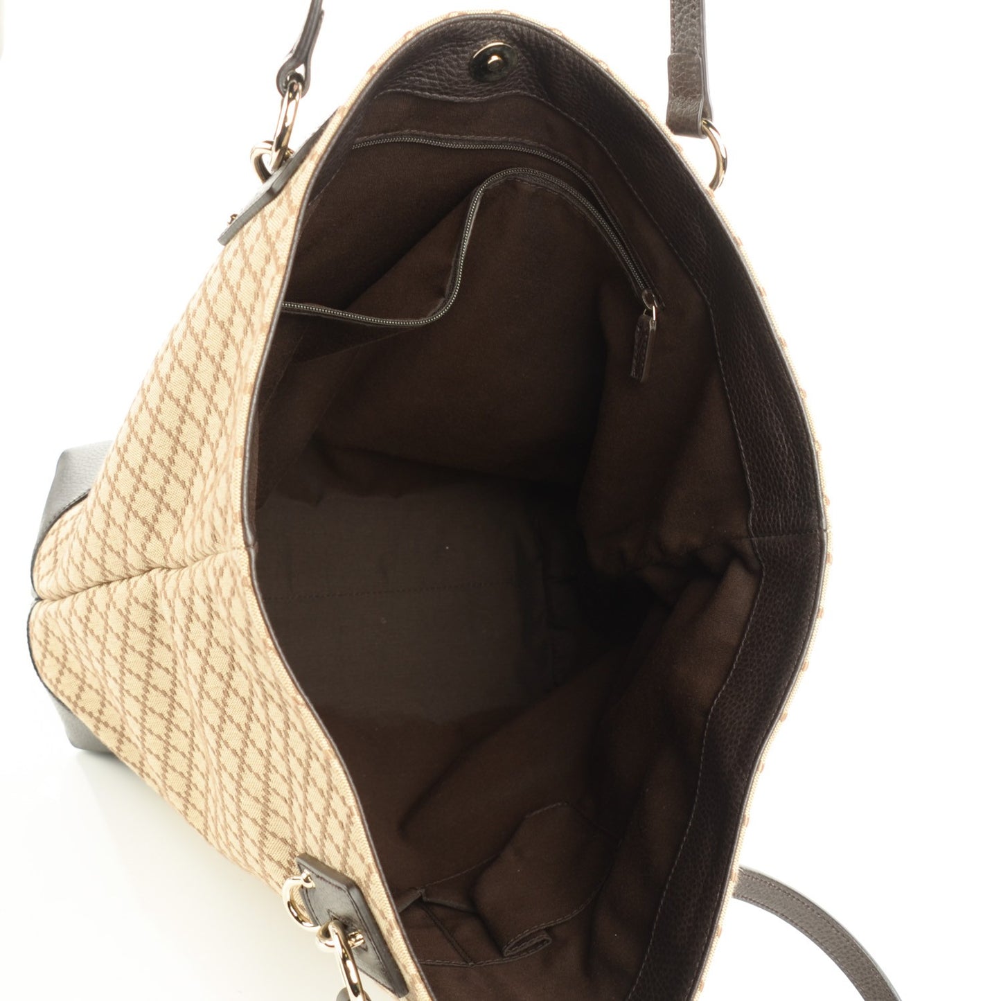 Diamante Medium Vertical Tote Dark Brown