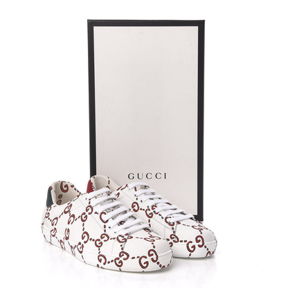 Gucci Calfskin GucciGhost Print Mens Ace Sneakers 7 White Hibiscus Red 11 of 11