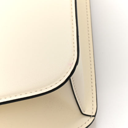 Valentino Garavani Calfskin Floral Embellished Monochrome Vlogo Loco Shoulder Bag White 12 of 12