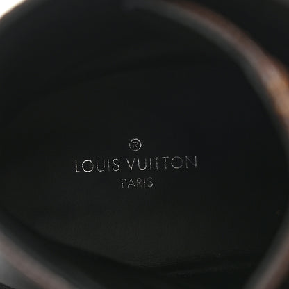Louis Vuitton Calfskin Monogram Wonderland Flat Ranger Boots 38 Black 7 of 10