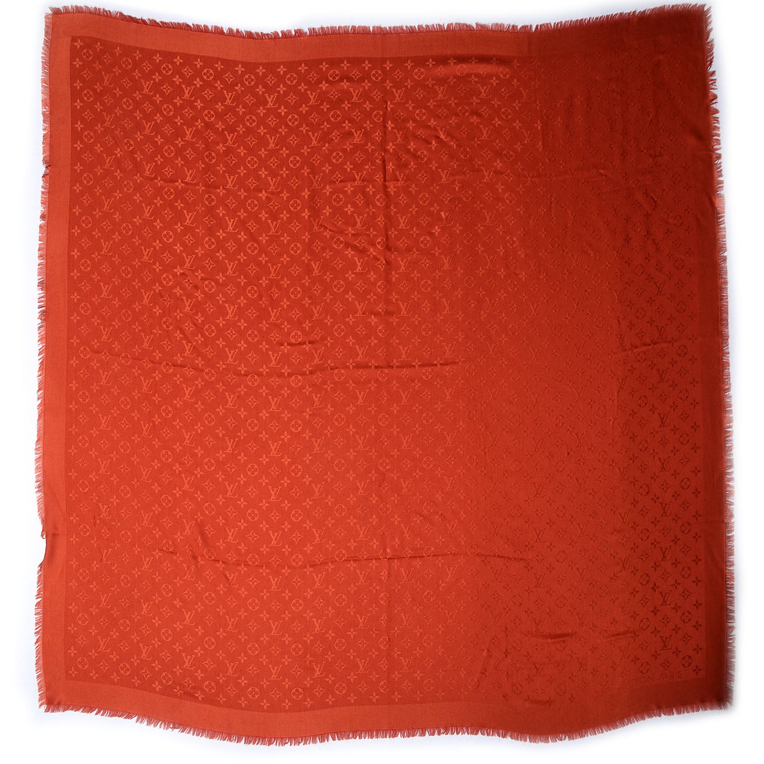 Louis Vuitton Wool Silk Monogram Shawl Orient 3 of 4