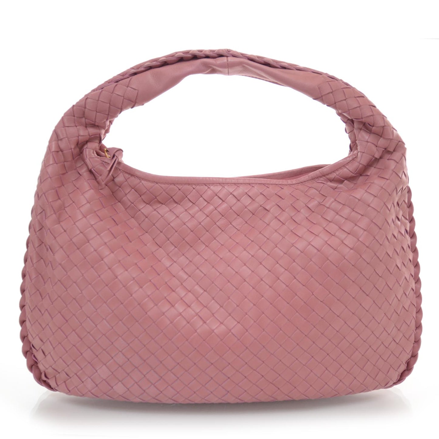 Nappa Intrecciato Medium Veneta Hobo Quarzo