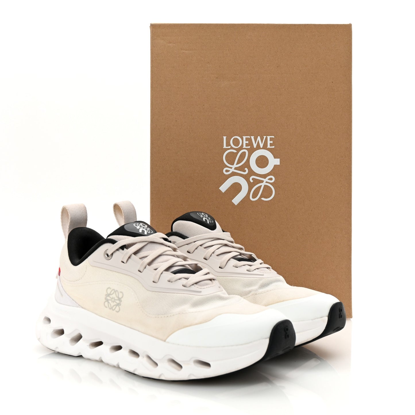 X ON Recycled Polyester Womens Cloudtilt Sneakers 40 Sand White