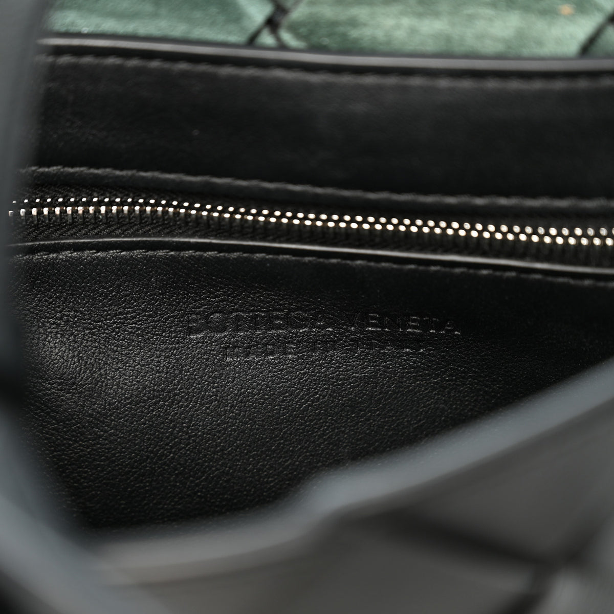 Grained Calfskin Intreccio Small Diago Crossbody Bag Black