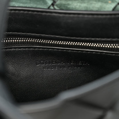 Bottega Veneta Grained Calfskin Intreccio Small Diago Crossbody Bag Black 6 of 9