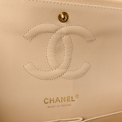 Chanel Caviar Quilted Medium Double Flap Beige 6 of 11