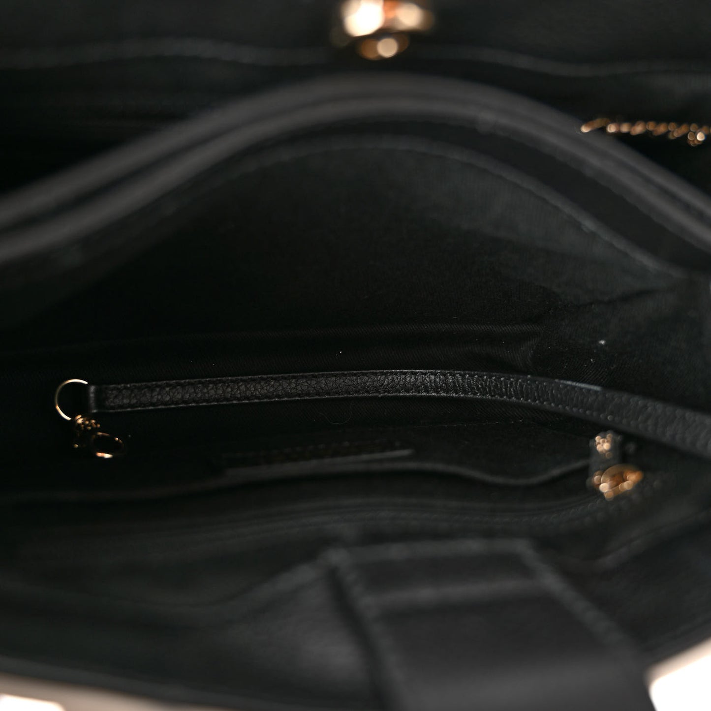 Grained Calfskin Mini Bi-Color Neo Executive Shopper Tote Beige Black