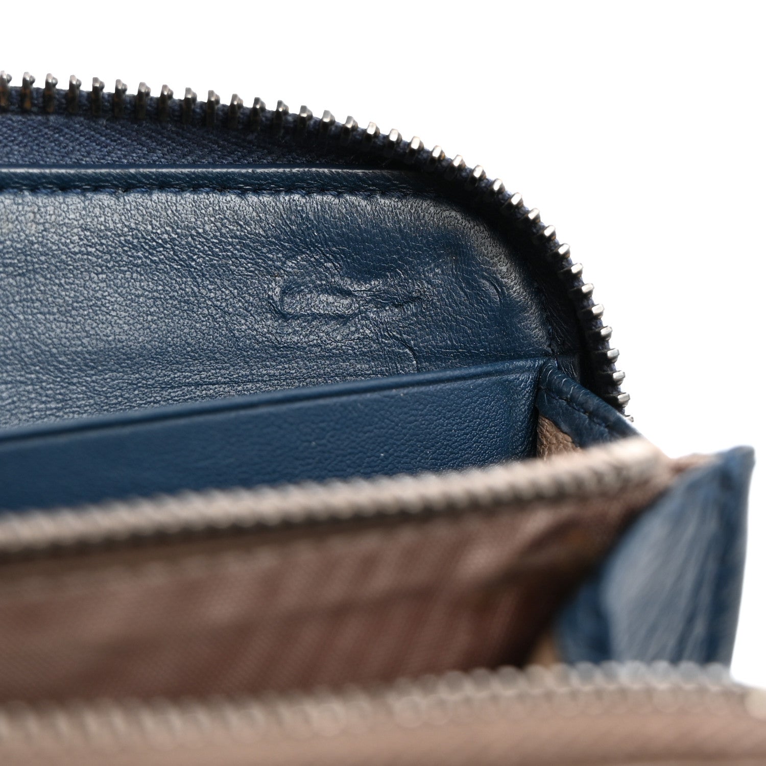 Bottega Veneta Nappa Intrecciato Zip Around Wallet Blue 8 of 8