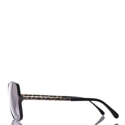 Chanel Lambskin Square Chain Sunglasses 5210-Q Black 2 of 8