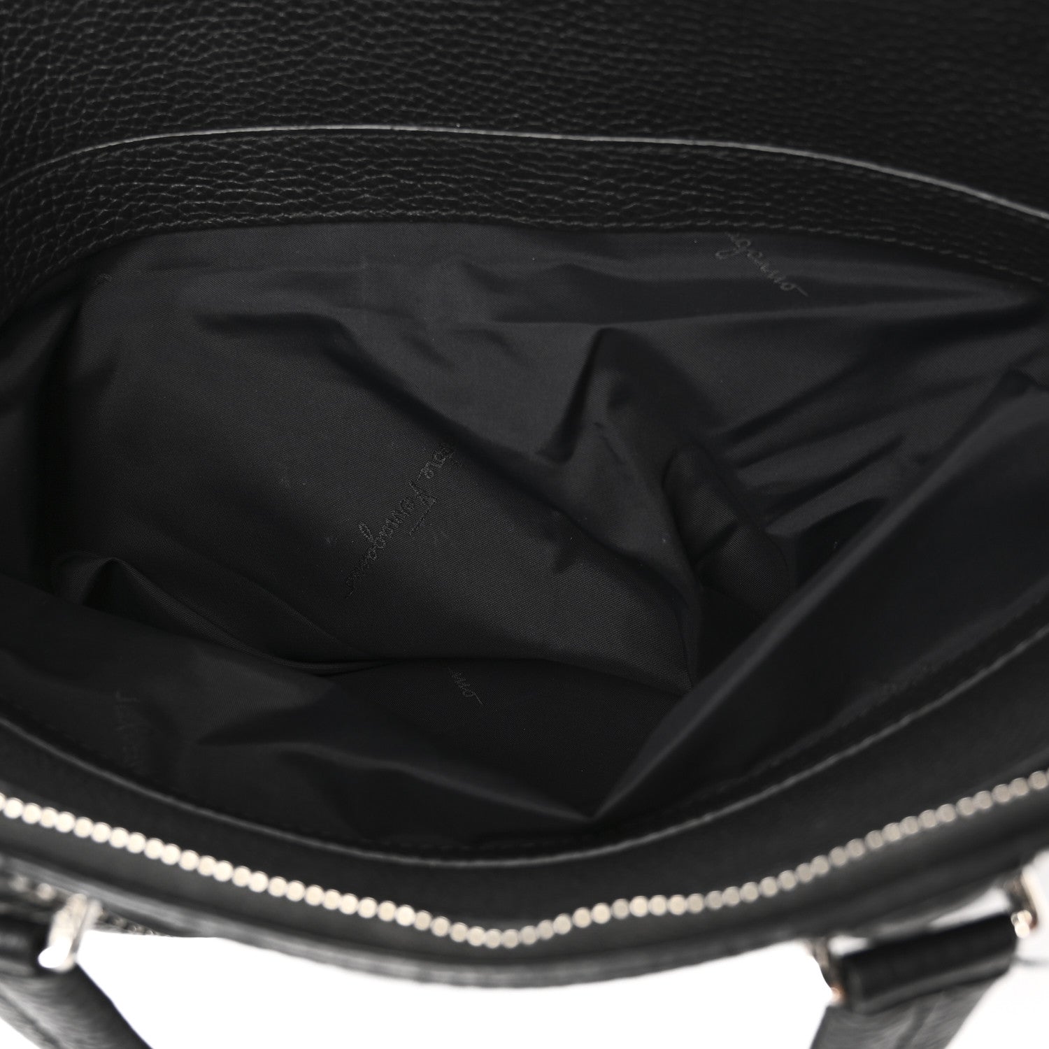Salvatore Ferragamo Calfskin Studded Firenze Briefcase Black 7 of 18