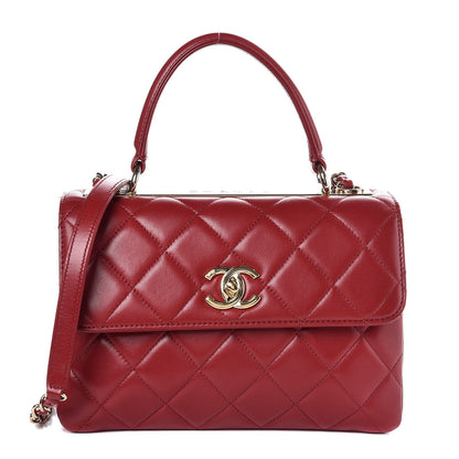 Chanel Lambskin Quilted Small Trendy CC Dual Handle Bag Red 1 of 7