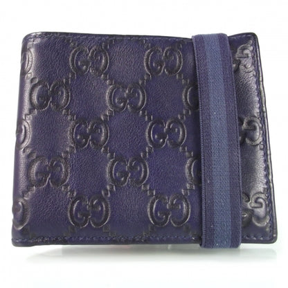 Gucci Guccissima Mens Bi-Fold Wallet Blue 1 of 8