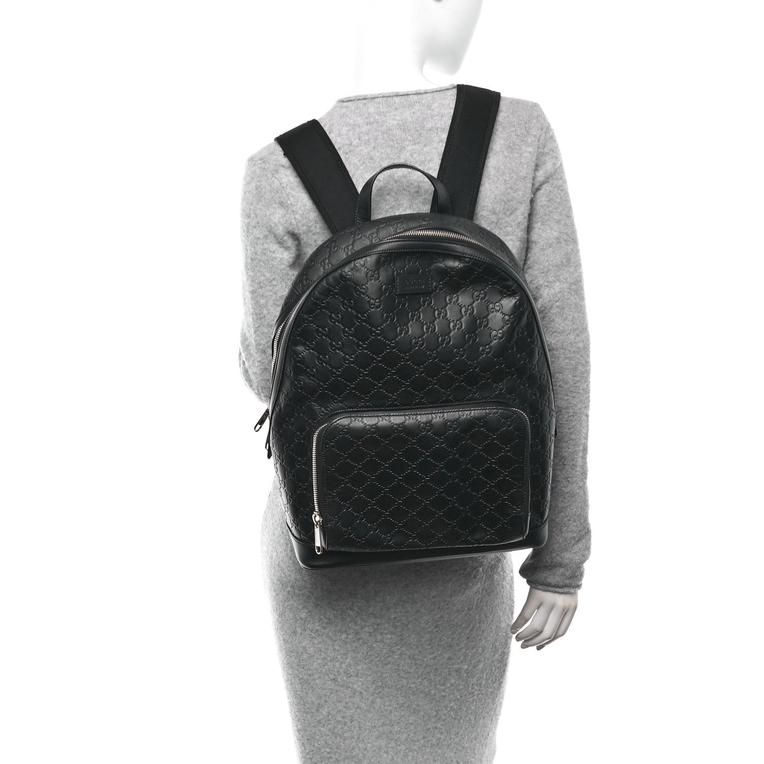 Gucci Guccissima Signature Day Backpack Black 2 of 11