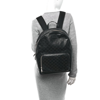 Gucci Guccissima Signature Day Backpack Black 2 of 11