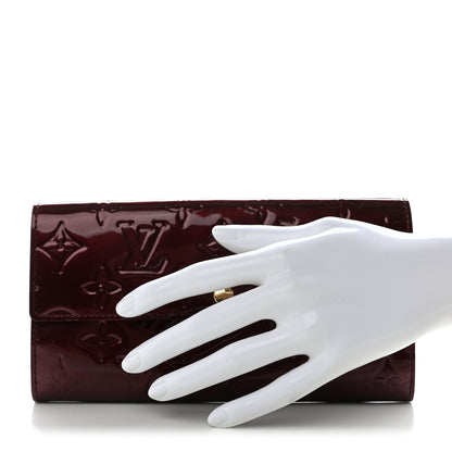 Louis Vuitton Vernis Sarah Wallet Rouge Fauviste 2 of 8