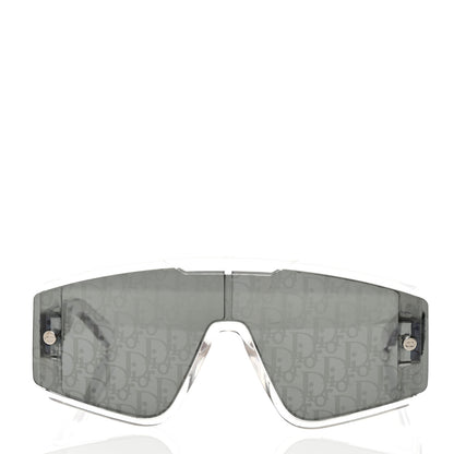 Christian Dior Acetate Oblique Diorxtrem MU Mask Sunglasses Crystal Smoke Mirror 2 of 7