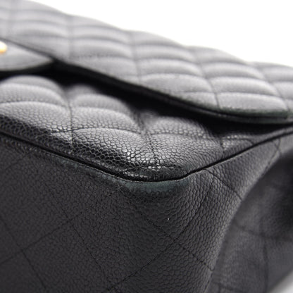 Chanel Caviar Quilted Jumbo Double Flap Black 9 of 21