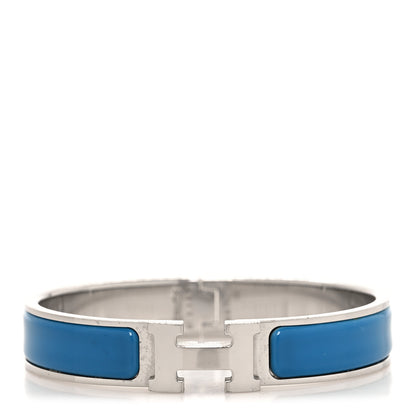 Hermes Enamel Narrow Clic Clac H Bracelet PM Bleu Jodhpur 1 of 5