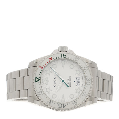 Gucci Stainless Steel 40mm Dive Quartz Watch White 2 of 4