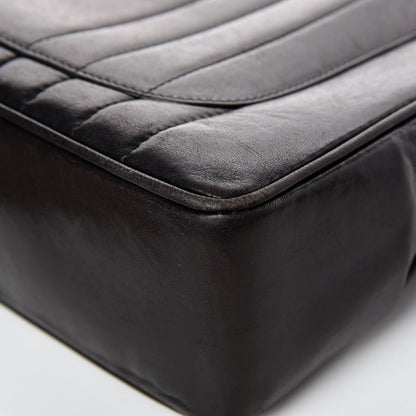 Chanel Lambskin Vertical Quilt Jumbo Single Flap Black 16 of 21