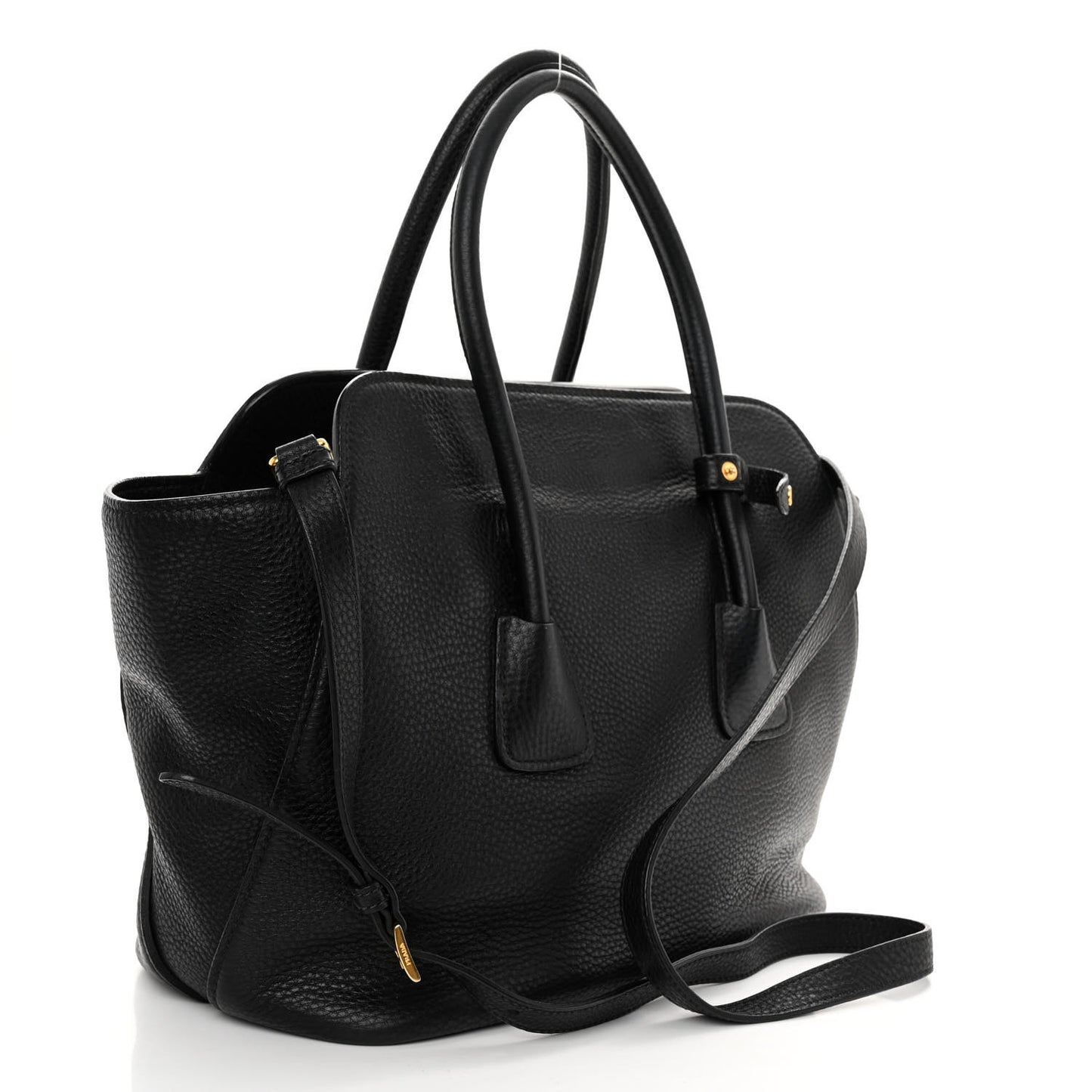 Vitello Daino Shopping Tote Black