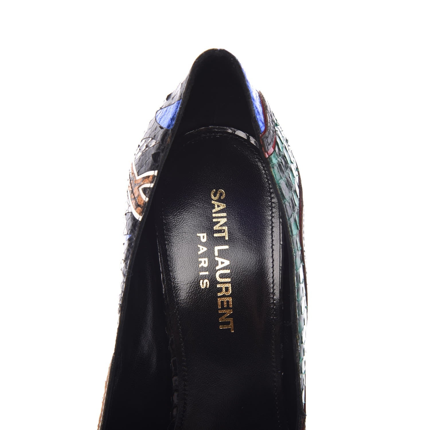 Saint Laurent Ayers Panther Patch Anja 105 Secret Garden Pump 37.5 Multicolor 6 of 8