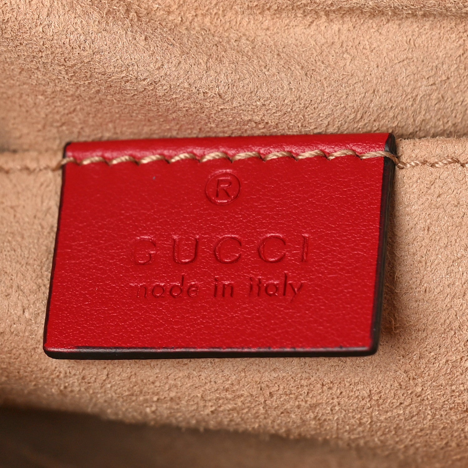 Gucci Calfskin Matelasse Mini GG Marmont Shoulder Bag Hibiscus Red 6 of 9