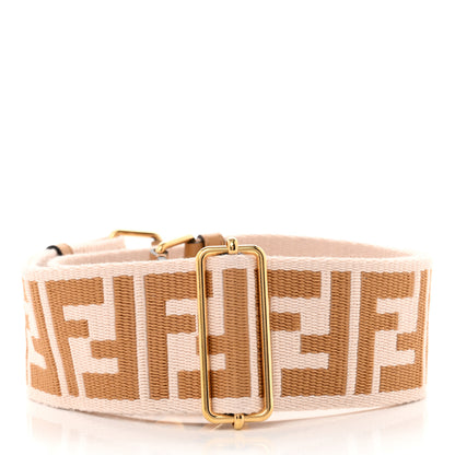Fendi Ribbon Vitello King FF 1974 Adjustable Strap You Poudre Cuoio Miele Scuro 2 of 5