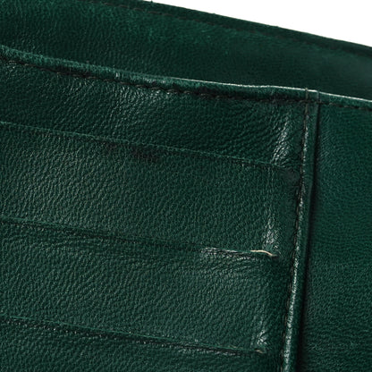 Chanel Patent Quilted Large Flap Wallet Green 10 of 13